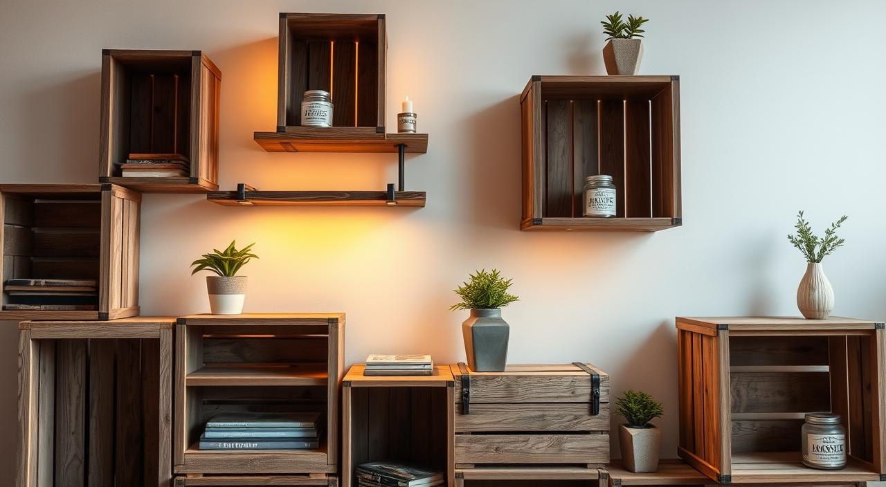 Como Criar Nichos Decorativos com Caixotes de Feira